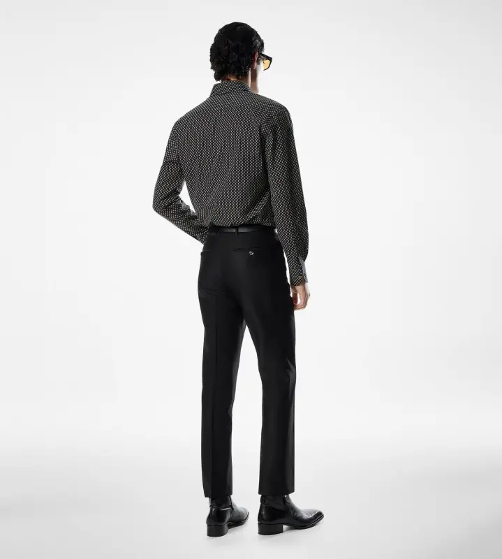 MICRO POIS VOILE FLUID FIT SHIRT BLACK/ECRU online